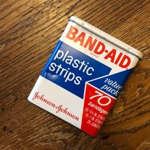 Band aid tin metal, vintage